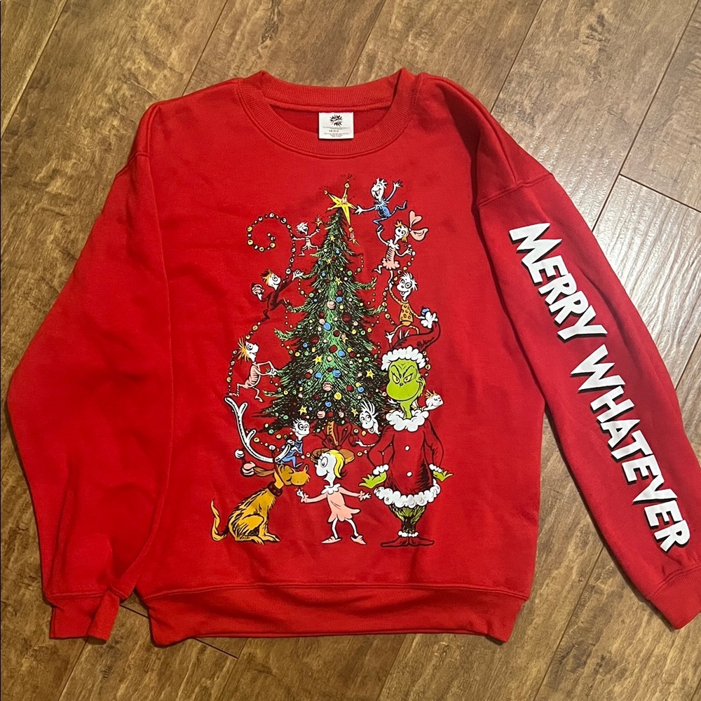 Red Grinch Christmas Sweater XS men’s